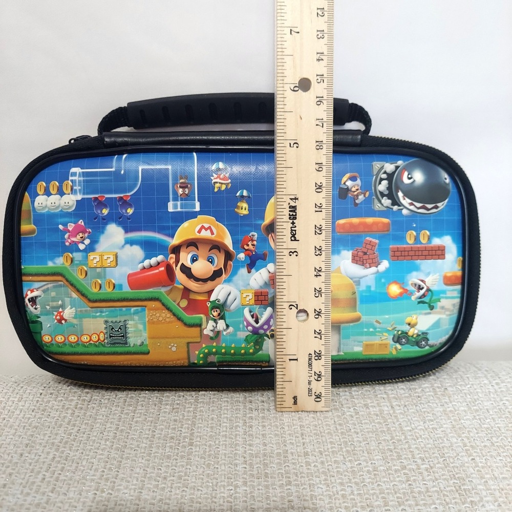 Nintendo Switch Carrying Case Traveler Deluxe Super Mario Maker 2 - Picture 10 of 10